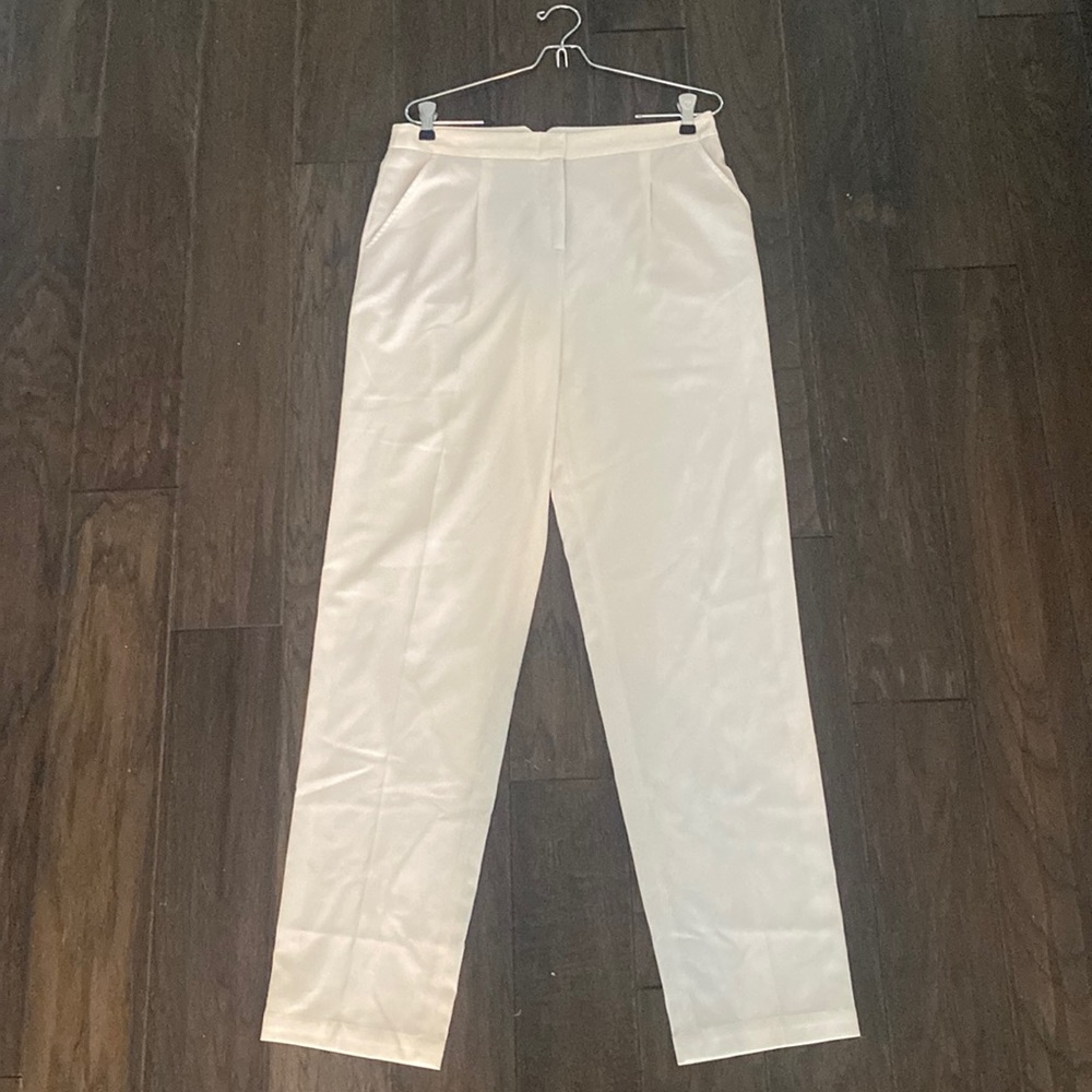 BCBG Max Azria Cream Trouser/Suit Pants